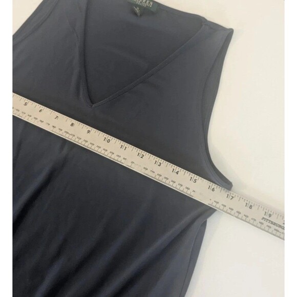 Lauren Ralph Lauren Navy Sleeveless Jumpsuit Romper Size Large Classy - Picture 5 of 9